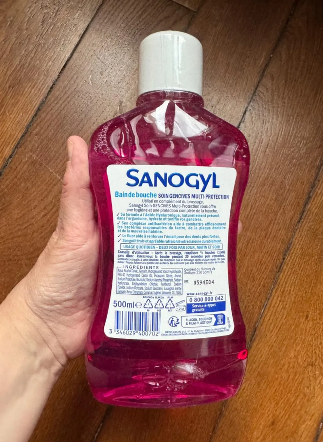 Sanogyl Soin Gencives Multi-Protection bain de bouche 500 ml fluor