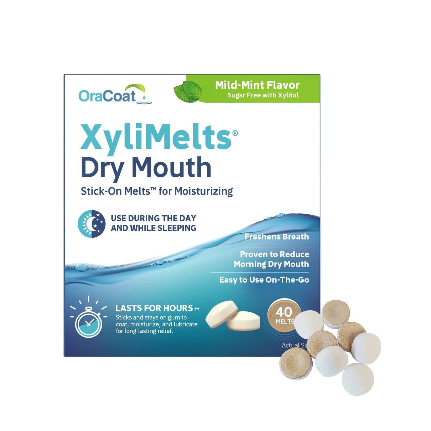 XyliMelts OraCoat XyliMelts pastilles menthe douce 40