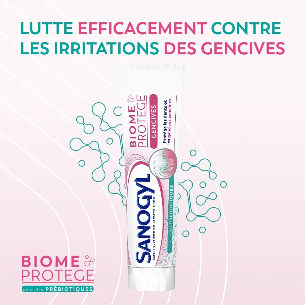 Sanogyl Biome Protège dentifrice soin gencives 75 ml prébiotiques