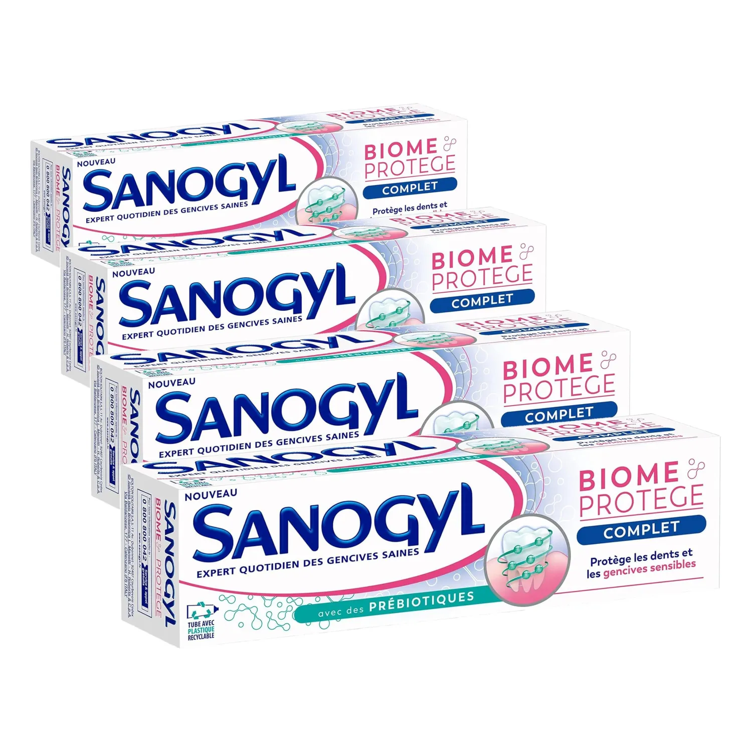 Sanogyl Biome Protège Soin Complet dentifrice 75 ml prébiotiques