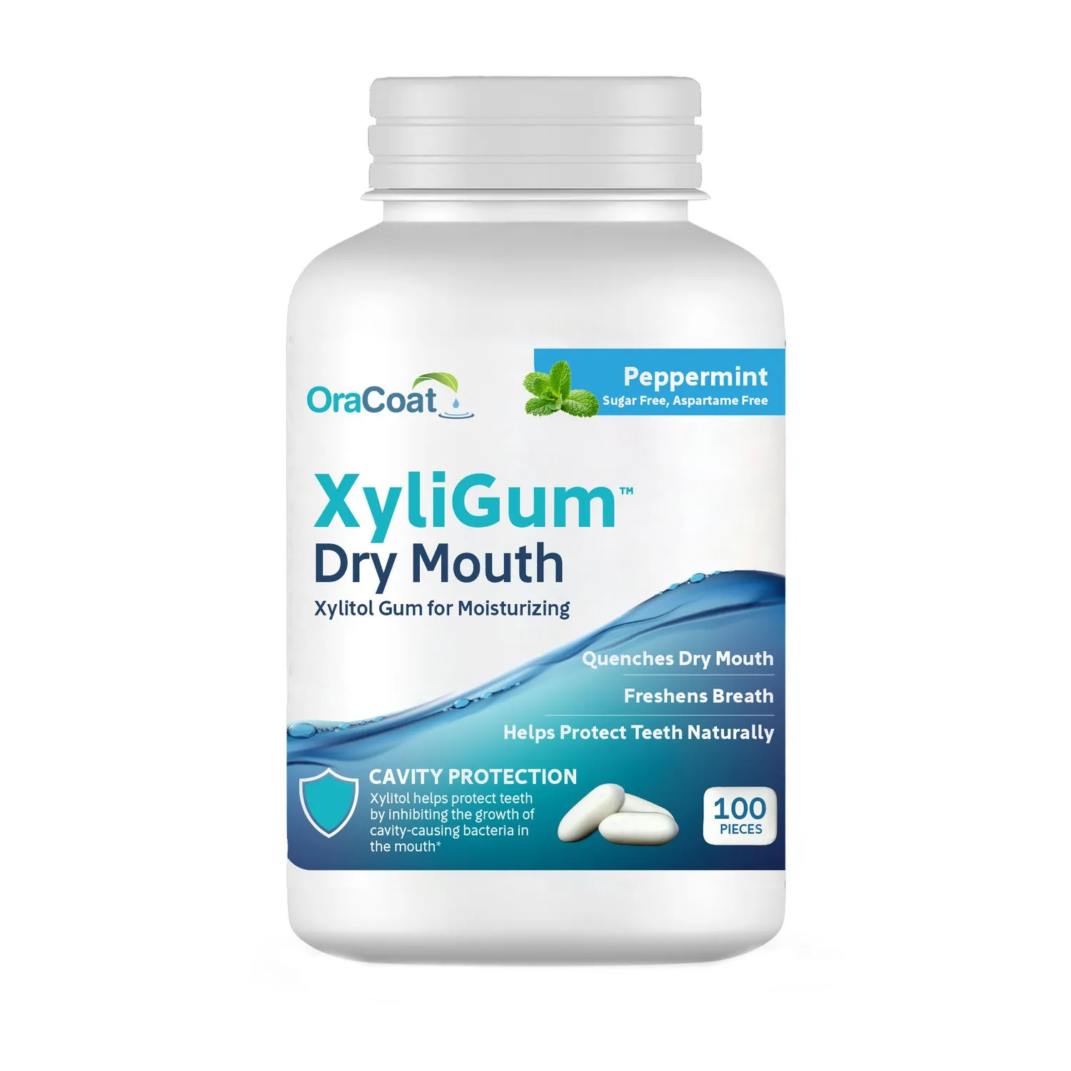 XyliMelts OraCoat XyliGum gomme menthe poivrée 50