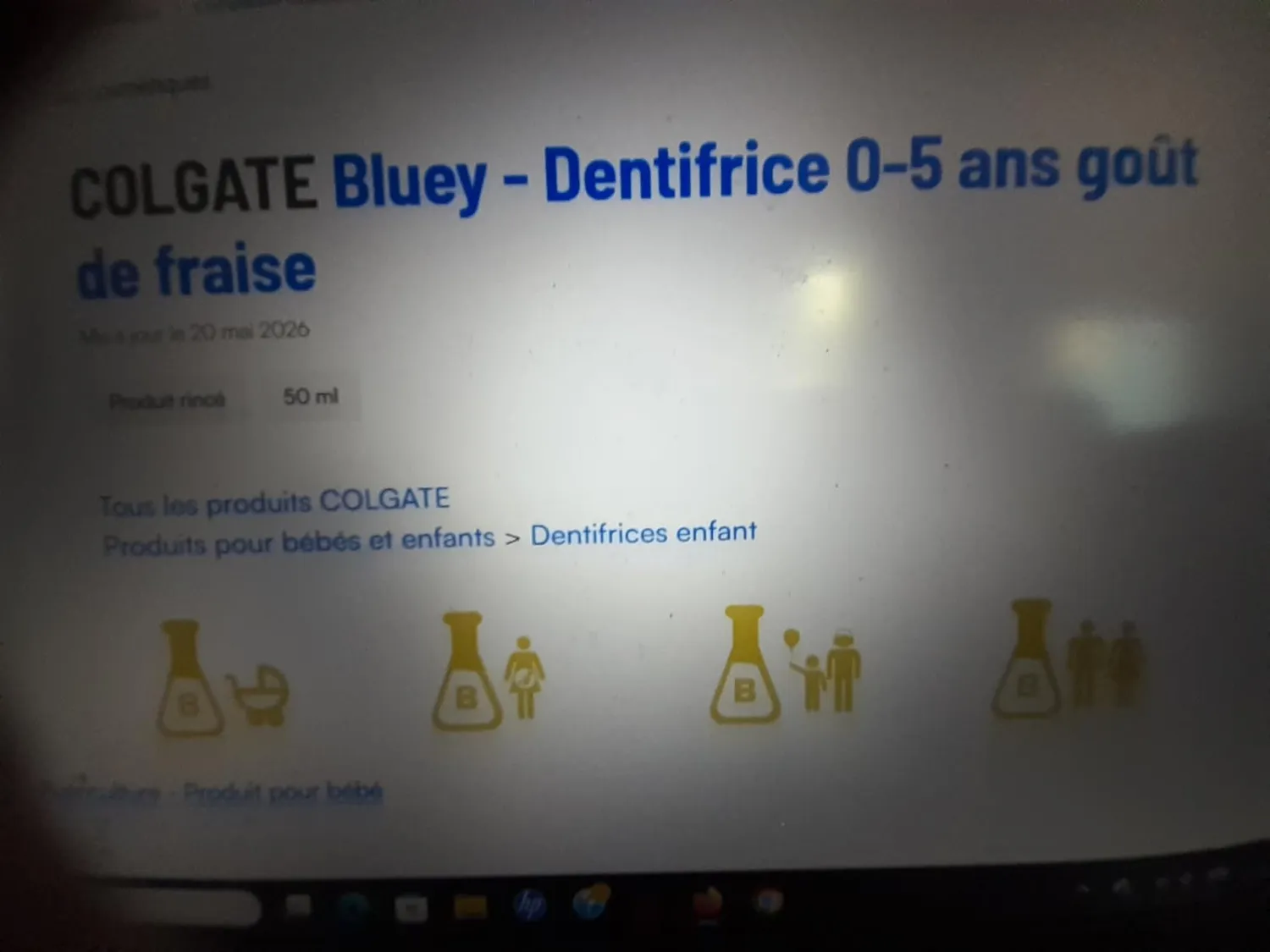 Colgate GABA Bluey dentifrice enfant 50 ml fraise