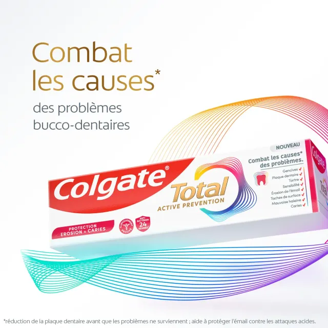 Colgate Total Active Protection Caries & Érosion dentifrice 3 x 75 ml