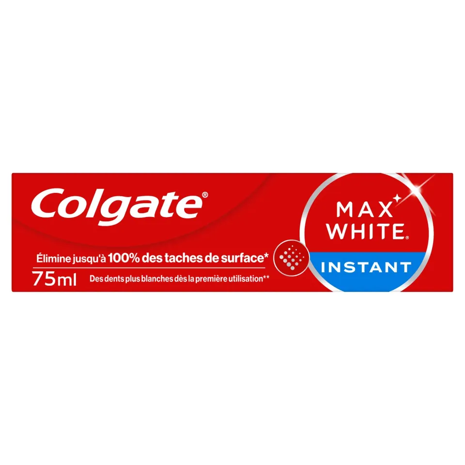 Colgate Max White Instant dentifrice 75 ml azurants optiques