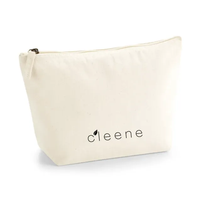 C'leene Trousse de toilette en coton bio crème 23 x 22,5 x 11 cm