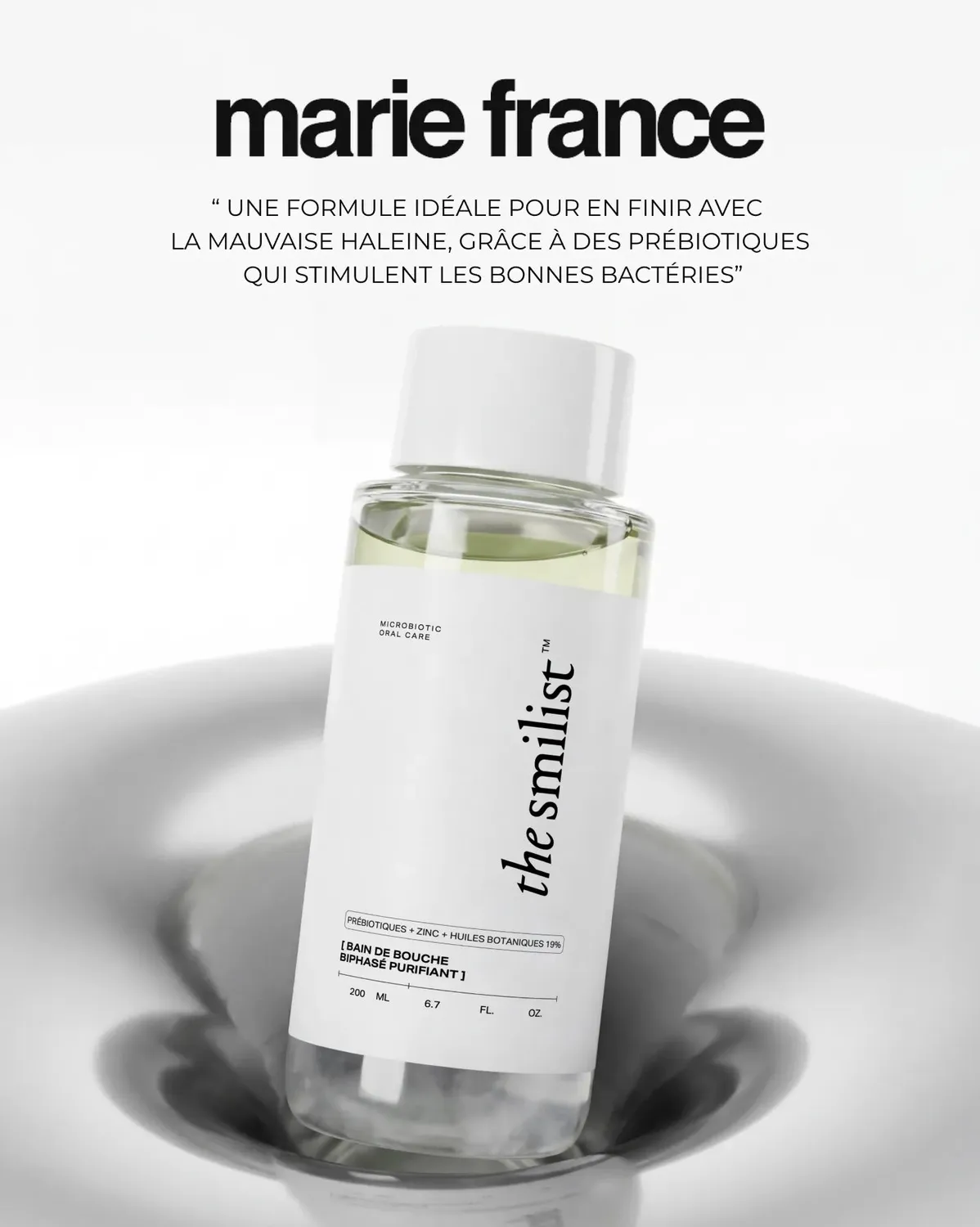 The Smilist Micro-Huile Biphasée Purifiante bain de bouche huile-en-eau