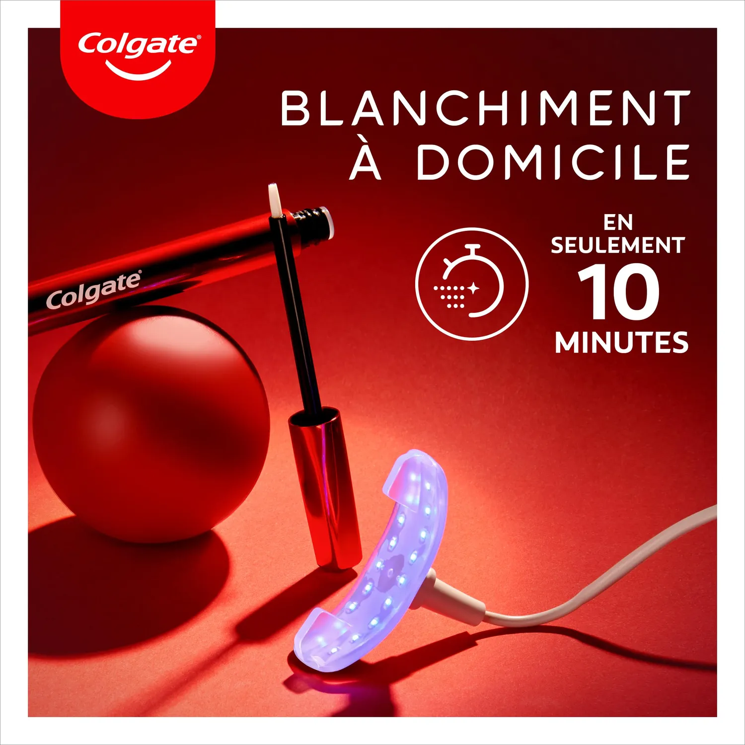 Colgate Max White Ultimate kit blanchiment LED charbon sérum