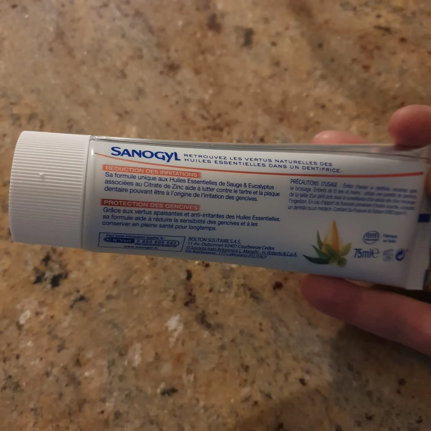 Sanogyl Soin Huiles Essentielles dentifrice gencives 75 ml naturel