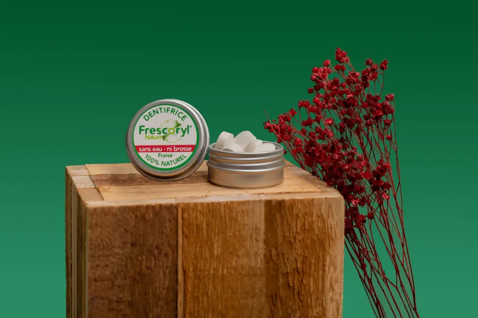 Frescoryl Dentifrice à croquer fraise 10 comprimés format voyage