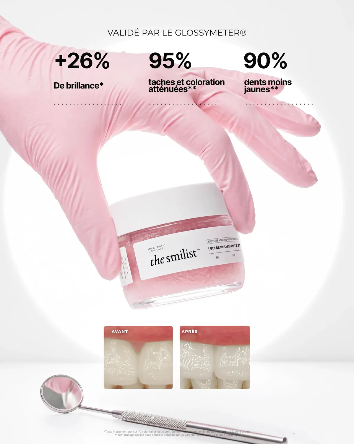 The Smilist Shine Whitening Collector kit blancheur 45 jours avec miroir rose