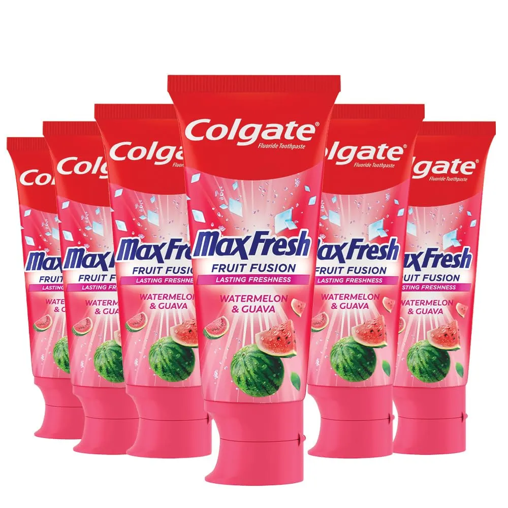 Colgate Max Fresh Fruit Fusion dentifrice Citron Vert Acidulé 6 × 75 ml fluor