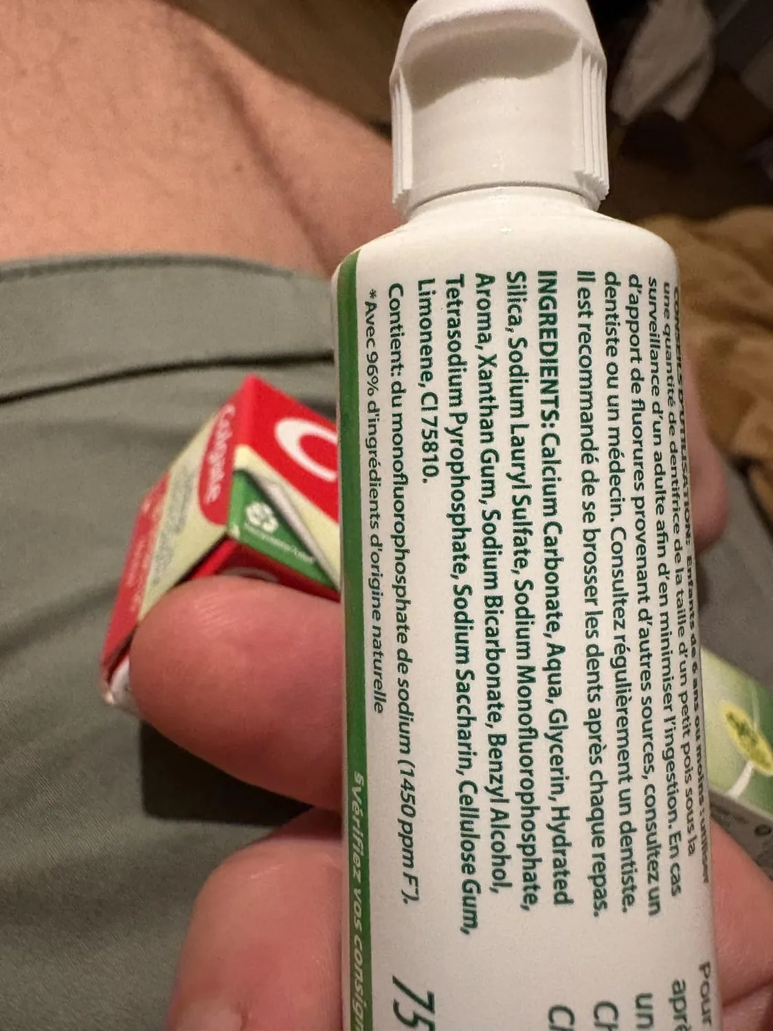 Colgate Fraîcheur Chlorophylle dentifrice lot de 12 x 75 ml fluor