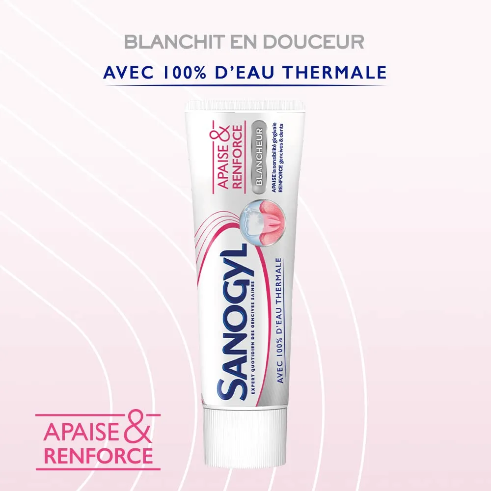 Sanogyl Apaise & Renforce dentifrice Blancheur 75 ml gencives sensibles