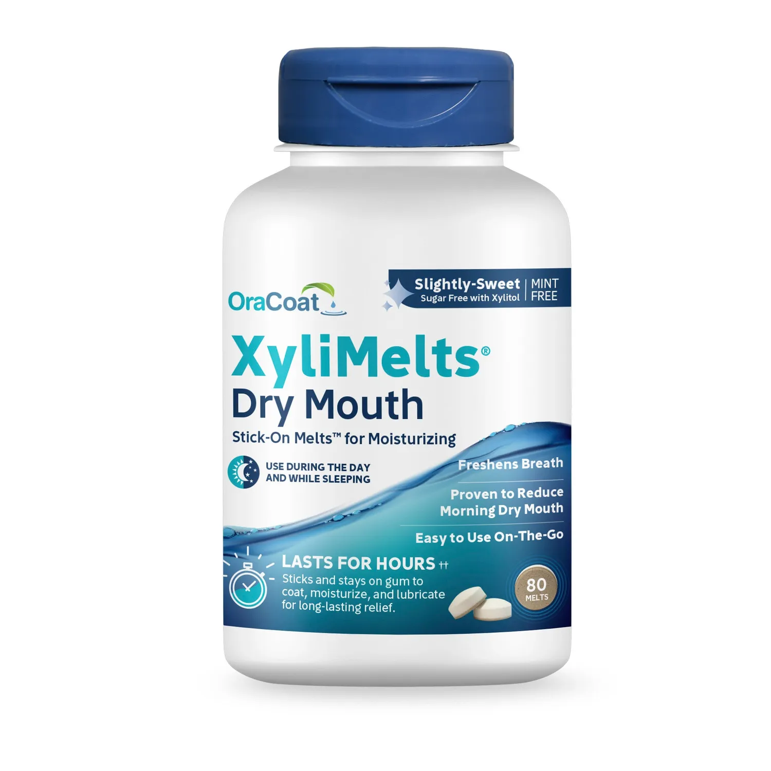 XyliMelts OraCoat XyliMelts pastilles adhésives 40 unités légèrement sucrées bouche sèche