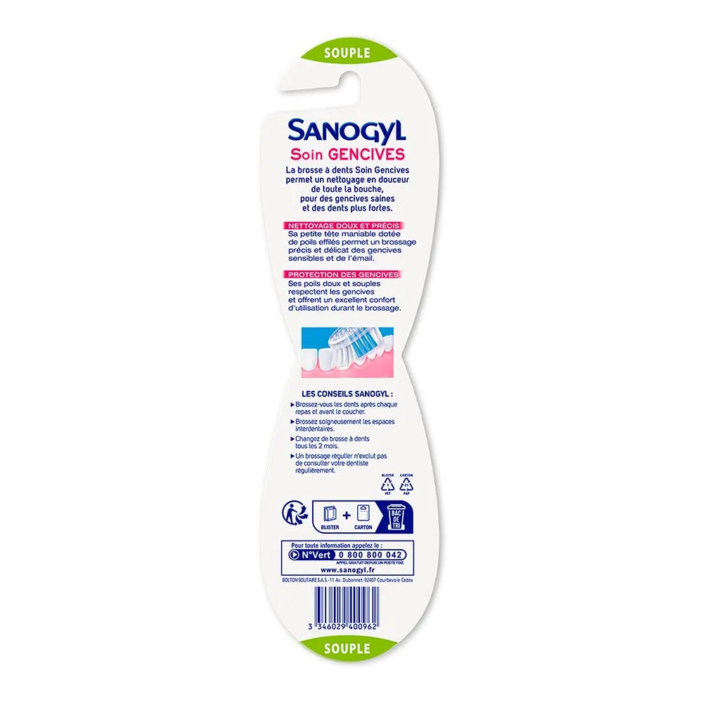 Sanogyl Soin Gencives Souple brosse à dents coloris aléatoire