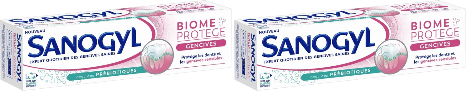 Sanogyl Biome Protège dentifrice soin gencives 75 ml prébiotiques