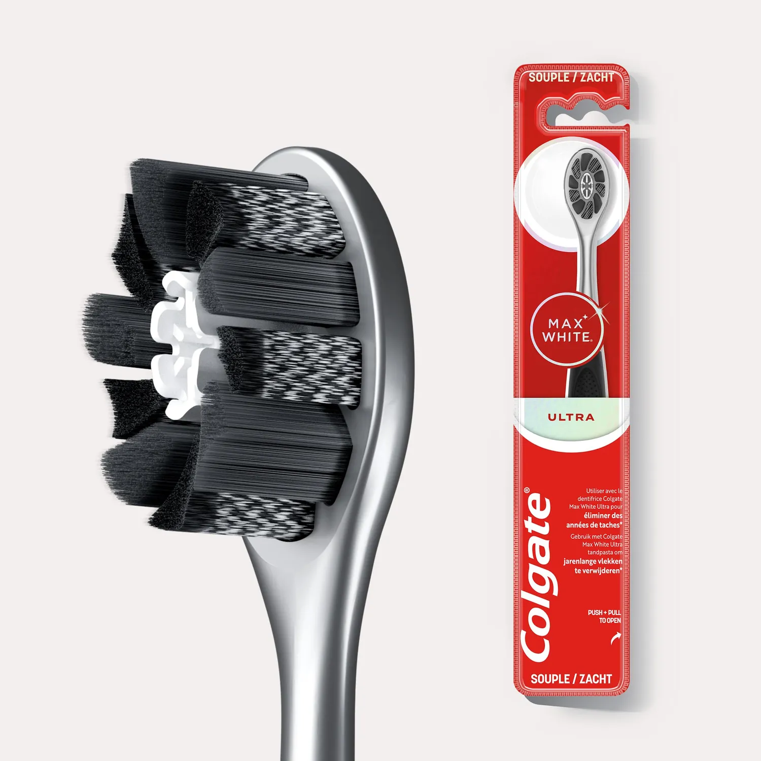 Colgate Max White Ultra brosse à dents souple brins charbon unitaire