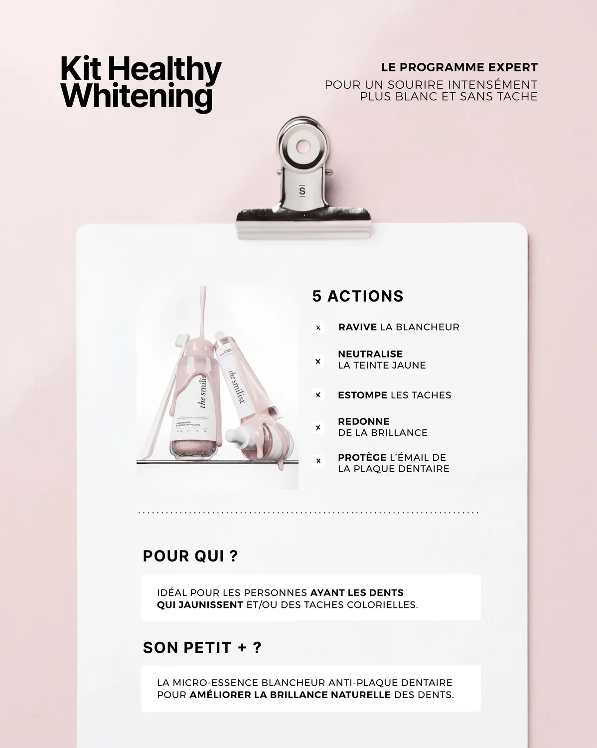 The Smilist Whitening Collector kit blancheur 45 jours trousse miroir