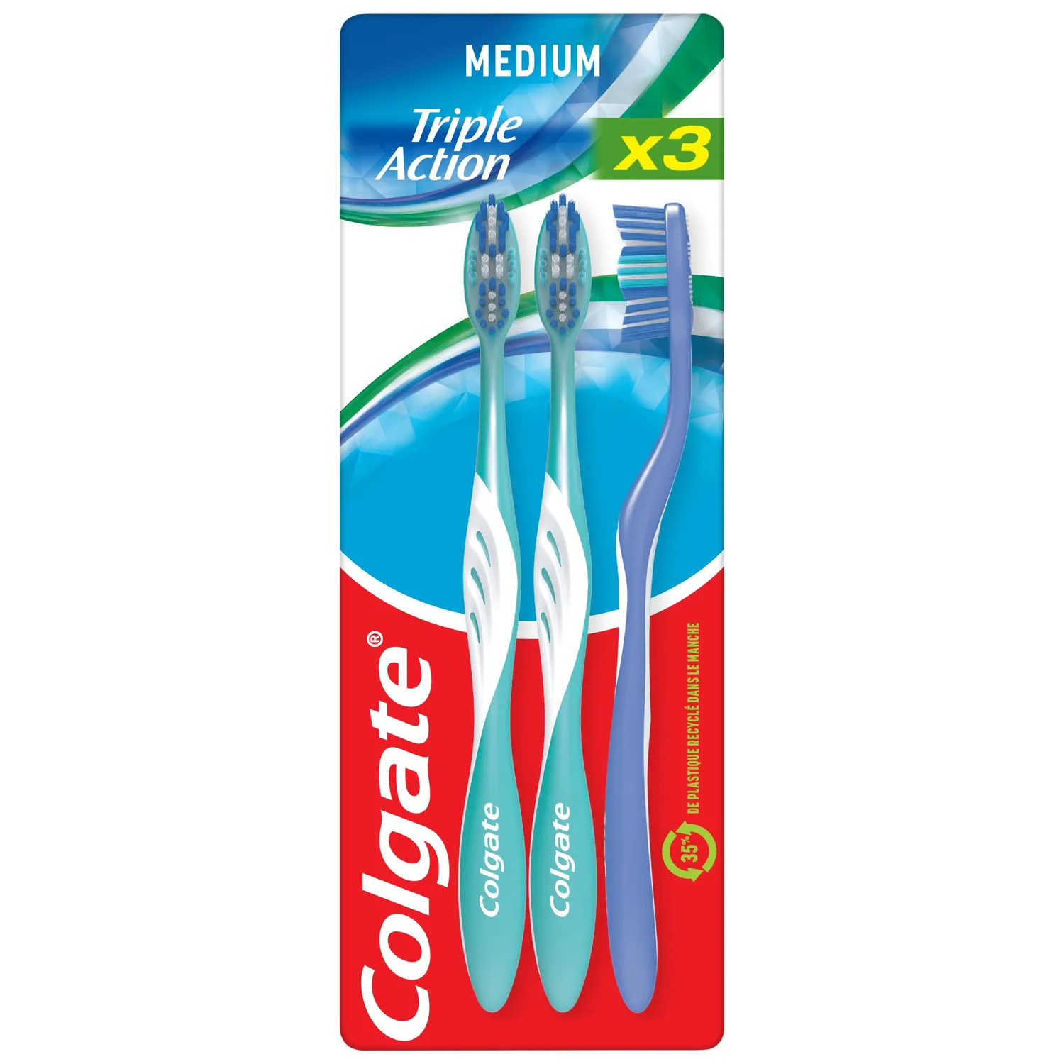 Colgate Extra Clean Multi Action brosse à dents lot de 4 souple