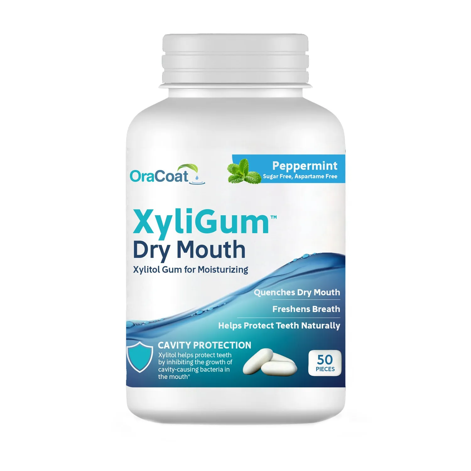 XyliMelts OraCoat XyliGum gomme menthe poivrée 50