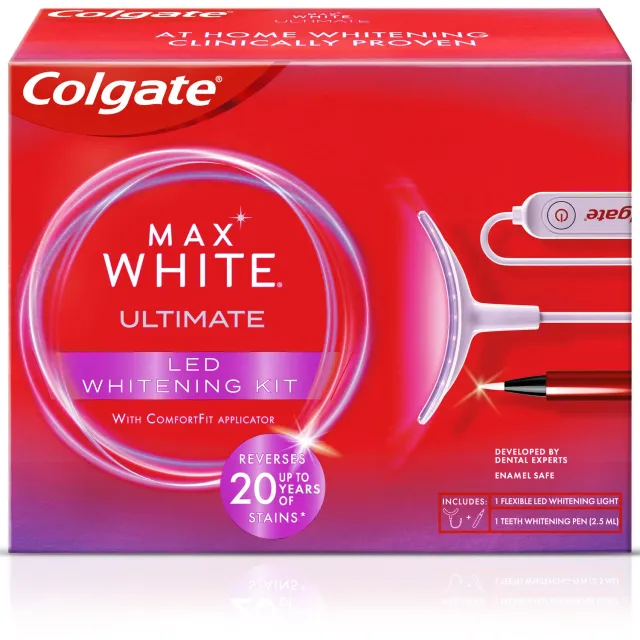 Colgate Max White Ultimate kit blanchiment LED à domicile sérum