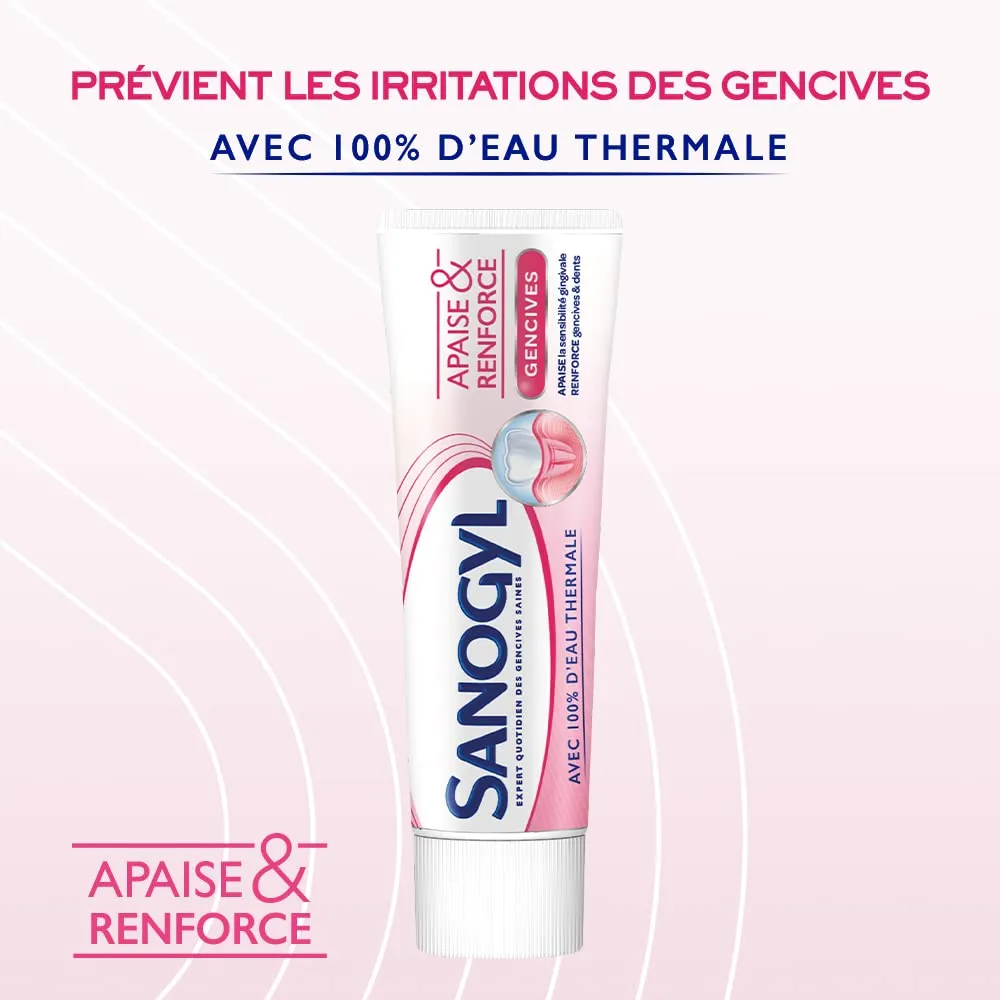Sanogyl Apaise et Renforce Gencives dentifrice 75 ml eau thermale