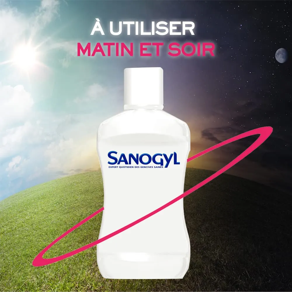 Sanogyl Soin Complet + Blancheur bain de bouche 500 ml fluor
