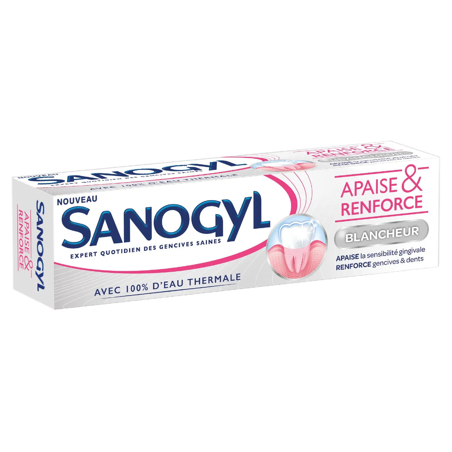 Sanogyl Apaise & Renforce dentifrice Blancheur 75 ml gencives sensibles