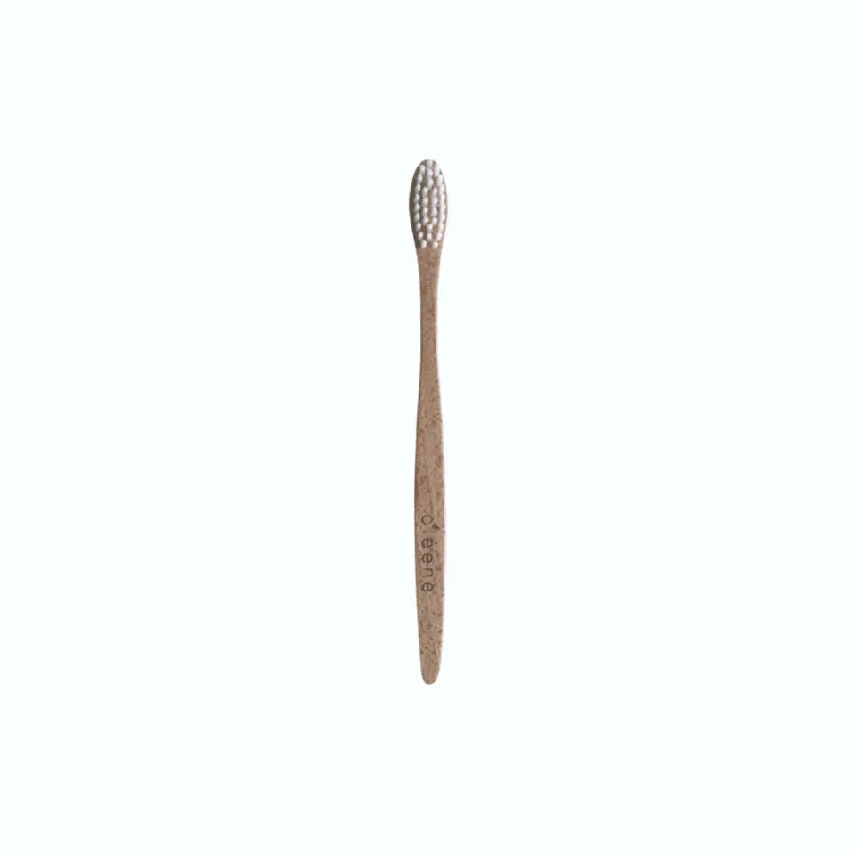 C'leene Brosse à dents 7+/ADULTES SOUPLE brosse à dents – bois de hêtre