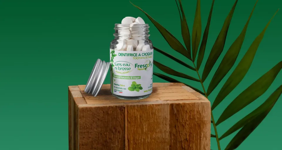 Frescoryl Menthe dentifrice à croquer 80 comprimés en pot de verre