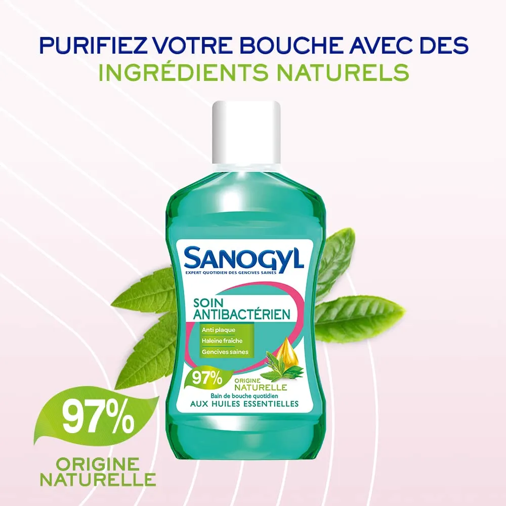 Sanogyl Soin Antibactérien bain de bouche 500 ml huiles essentielles