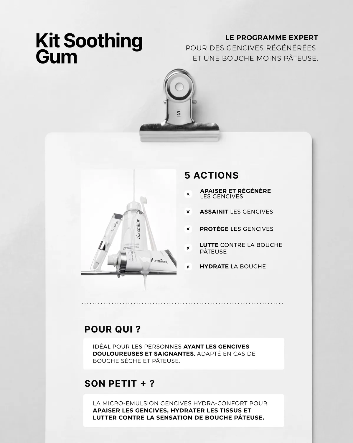 The Smilist Soothing Gum kit soin des gencives