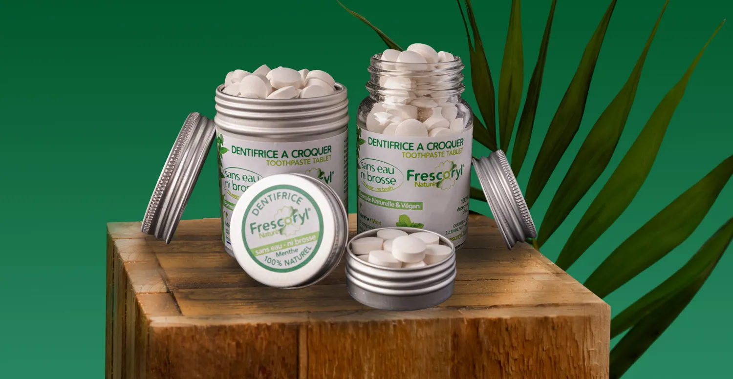 Frescoryl trousse de voyage 220 comprimés dentifrice à croquer menthe