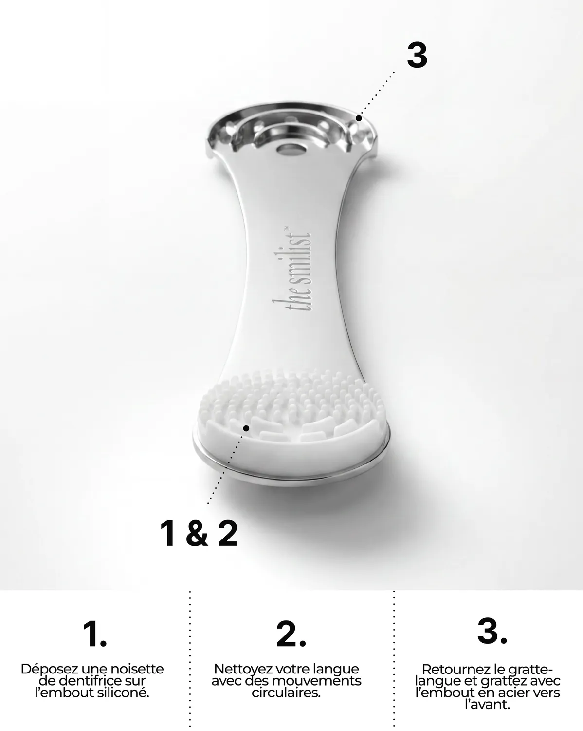 The Smilist Recharge Gratte-langue pro 2 recharges silicone