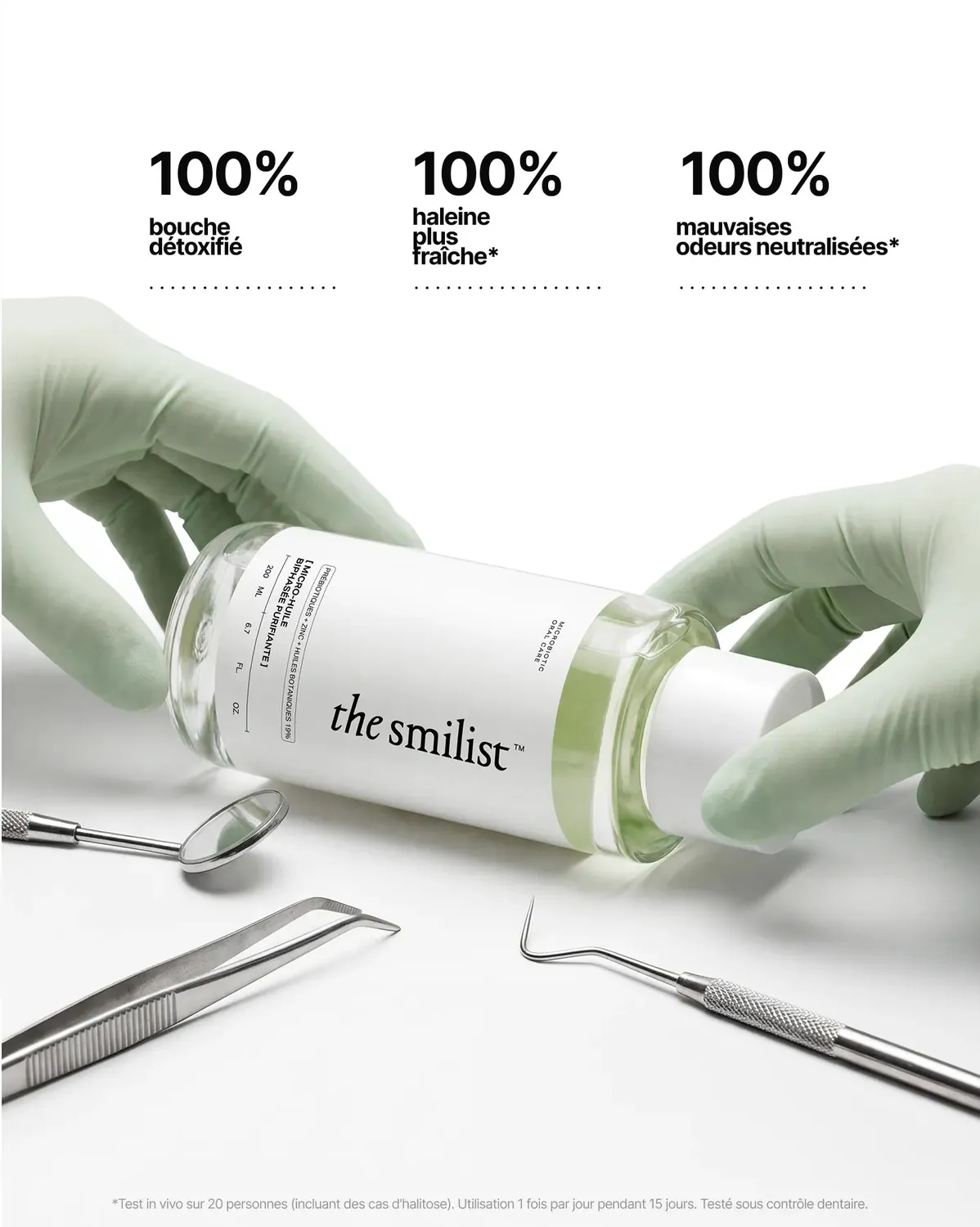 The Smilist Micro-Huile Biphasée Purifiante bain de bouche huile-en-eau