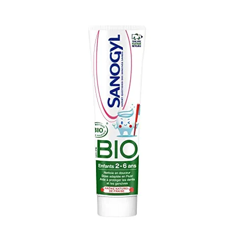 Sanogyl Bio Enfants 2-6 Ans Fraise dentifrice 50 ml certifié bio