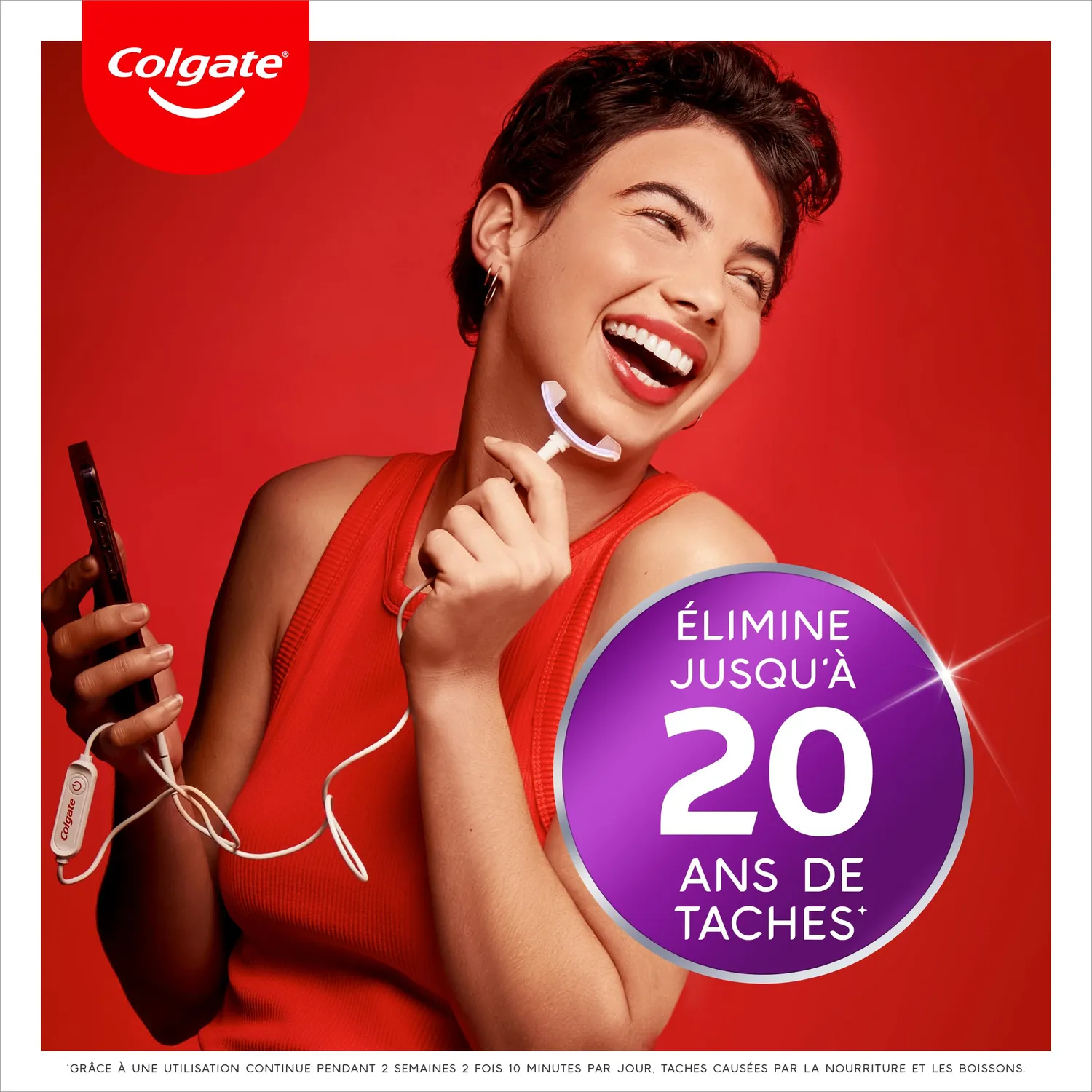 Colgate Max White Ultimate kit blanchiment LED charbon sérum