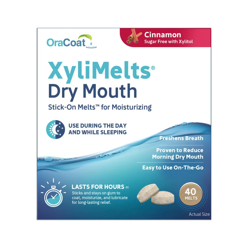 XyliMelts OraCoat XyliMelts pastilles adhésives 40 unités cannelle bouche sèche