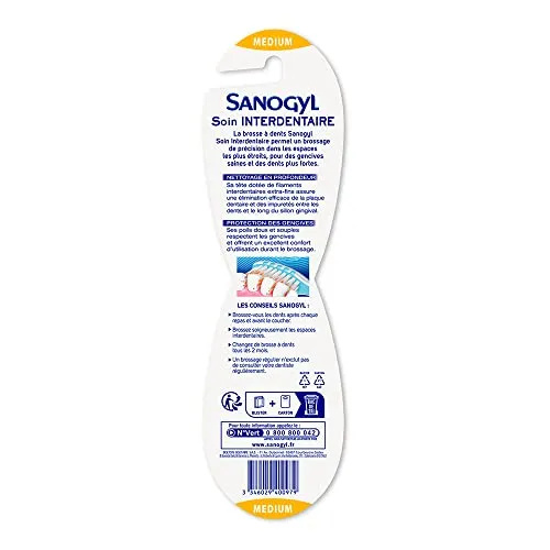 Sanogyl Soin Interdentaire brosse à dents médium tête compacte
