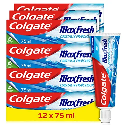 Colgate Max Fresh dentifrice cristaux fraîcheur lot de 12 x 75 ml