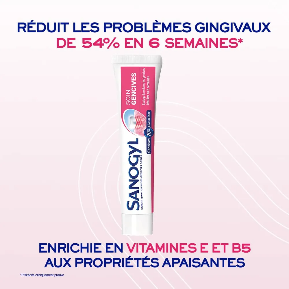 Sanogyl Soin Gencives dentifrice 75 ml vitamines E et B5