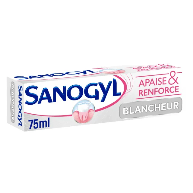 Sanogyl Apaise & Renforce dentifrice Blancheur 75 ml gencives sensibles