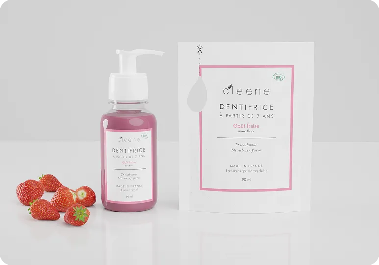 C'leene Éco-Recharge 7+/adultes Fraise dentifrice 90 ml