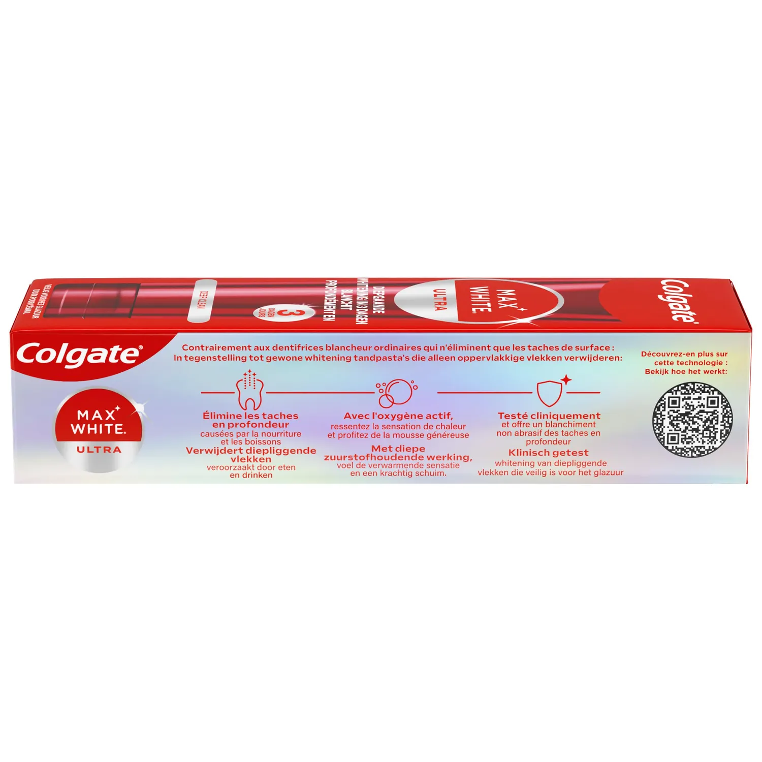 Colgate Max White Ultra Nettoyage en profondeur dentifrice 2 x 75 ml émail