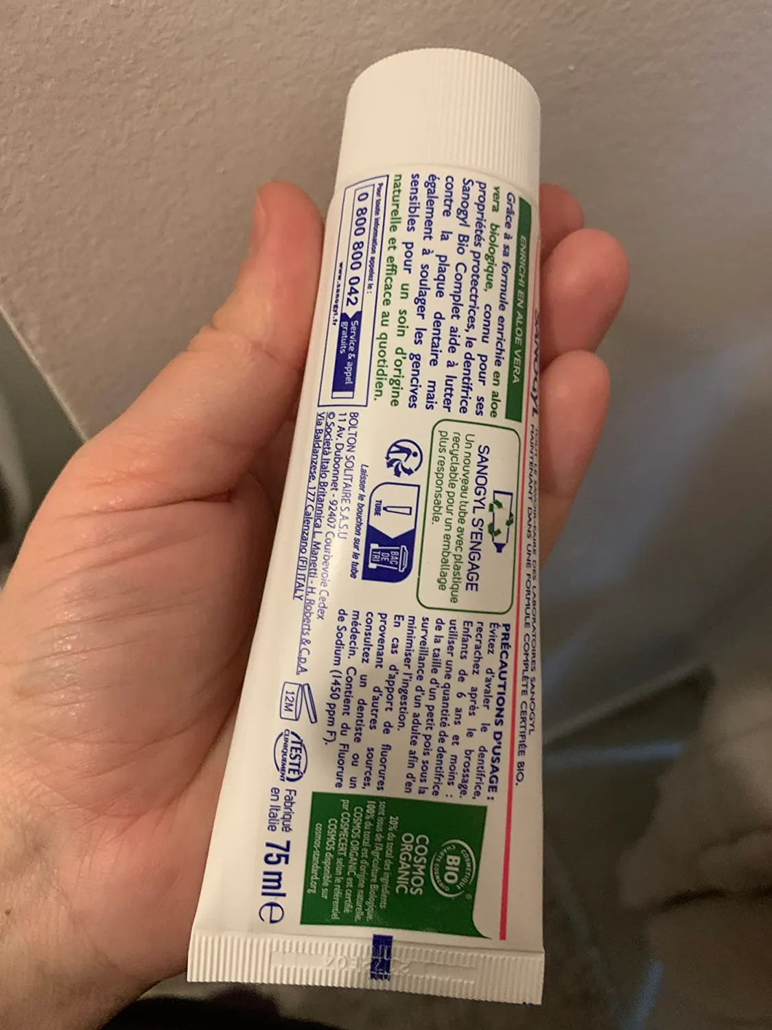 Sanogyl Bio Soin Complet dentifrice 75 ml gencives sensibles