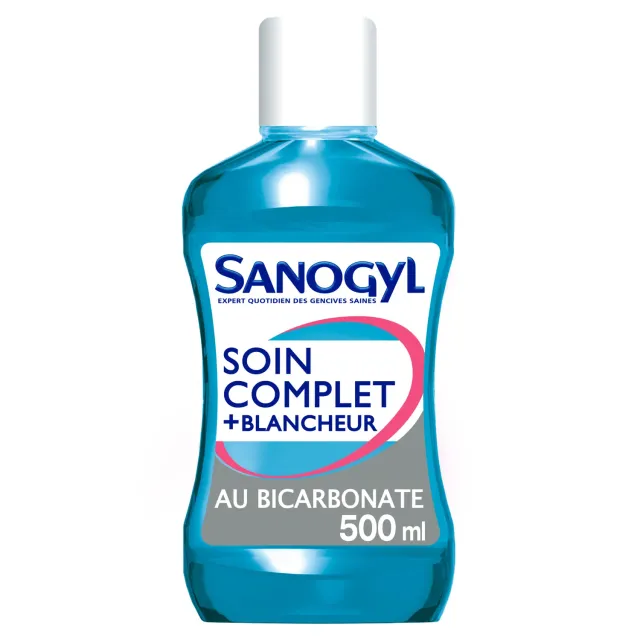 Sanogyl Soin Complet + Blancheur bain de bouche 500 ml fluor