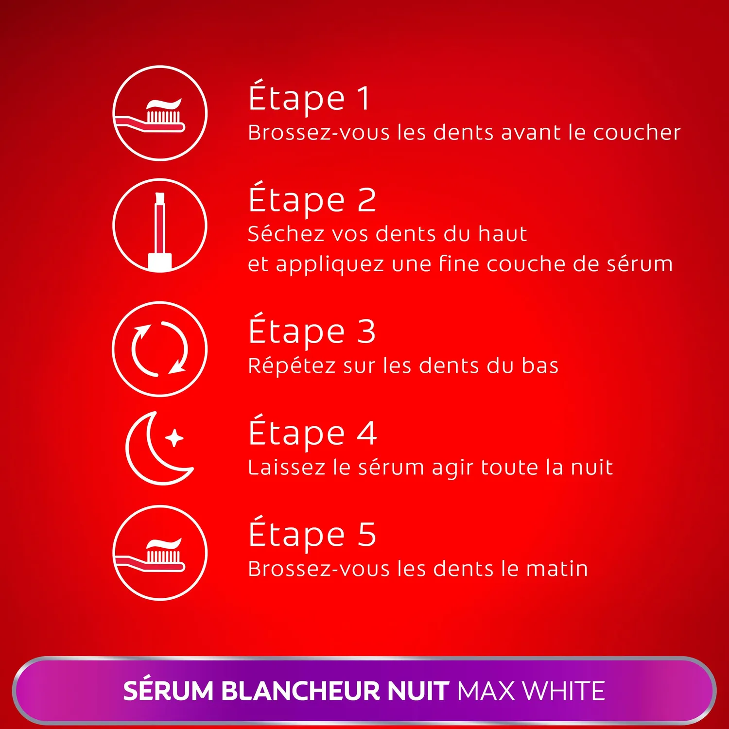 Colgate Max White kit blanchiment sérum nuit et dentifrice 2,5 ml + 75 ml