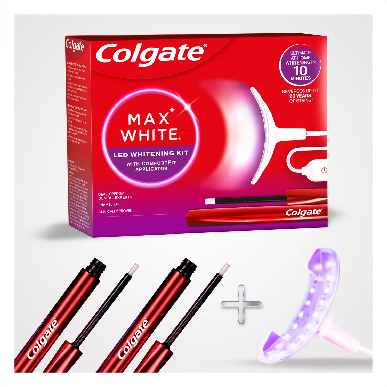 Colgate Max White Ultimate kit blanchiment LED charbon sérum