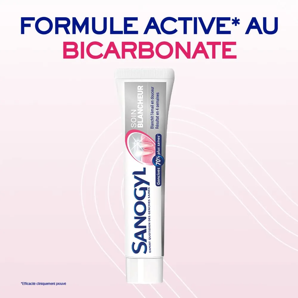 Sanogyl Soin Blancheur dentifrice 75 ml bicarbonate