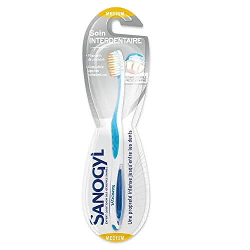 Sanogyl Soin Interdentaire brosse à dents médium tête compacte